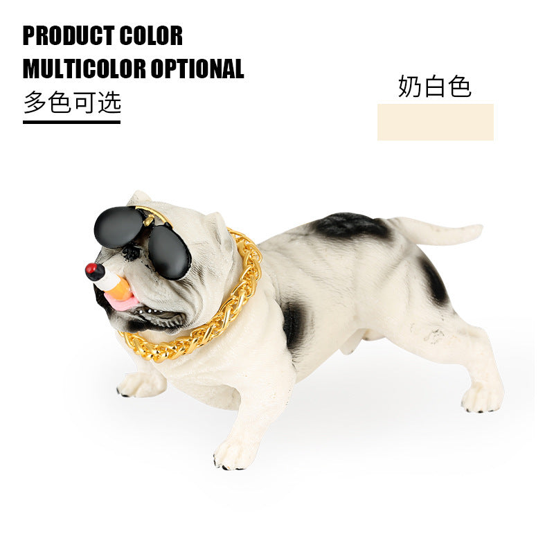 Sunglasses Dog Car Dashboard Ornament