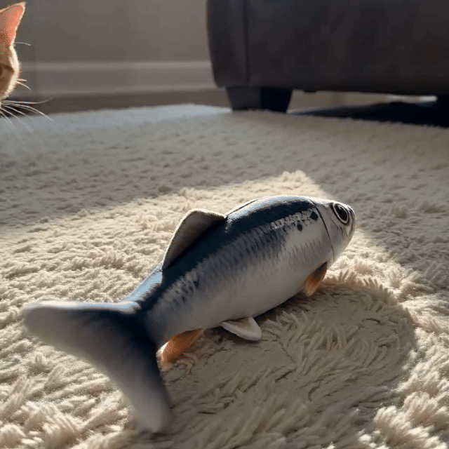 Biomimetic Wiggling Interactive Fish Toy for Cats