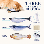 Biomimetic Wiggling Interactive Fish Toy for Cats