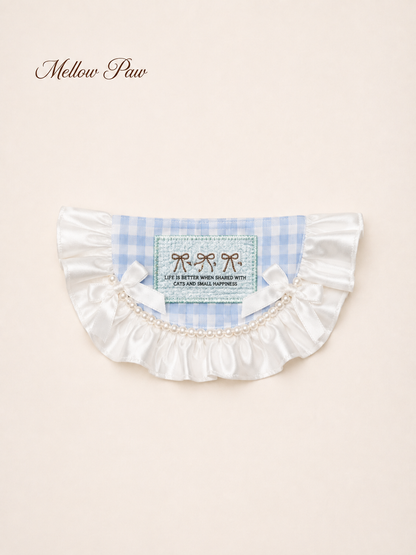 Bluebell Pearl Ruffle Bib