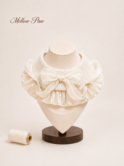 Buttercream Bow Ruffle Collar