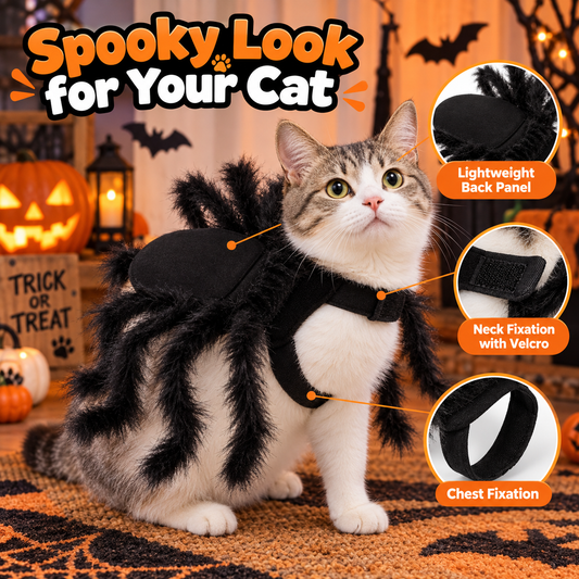Halloween Black Spider Cat Decorative Harness