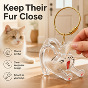 Pet Hair Memorial Keychain