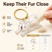 Pet Hair Memorial Keychain